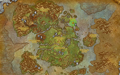 Eye of Ysera Glyph Map